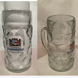 Weihenstephan Brewery Bavarian State 1L Glass Beer Mug Stein Germany
